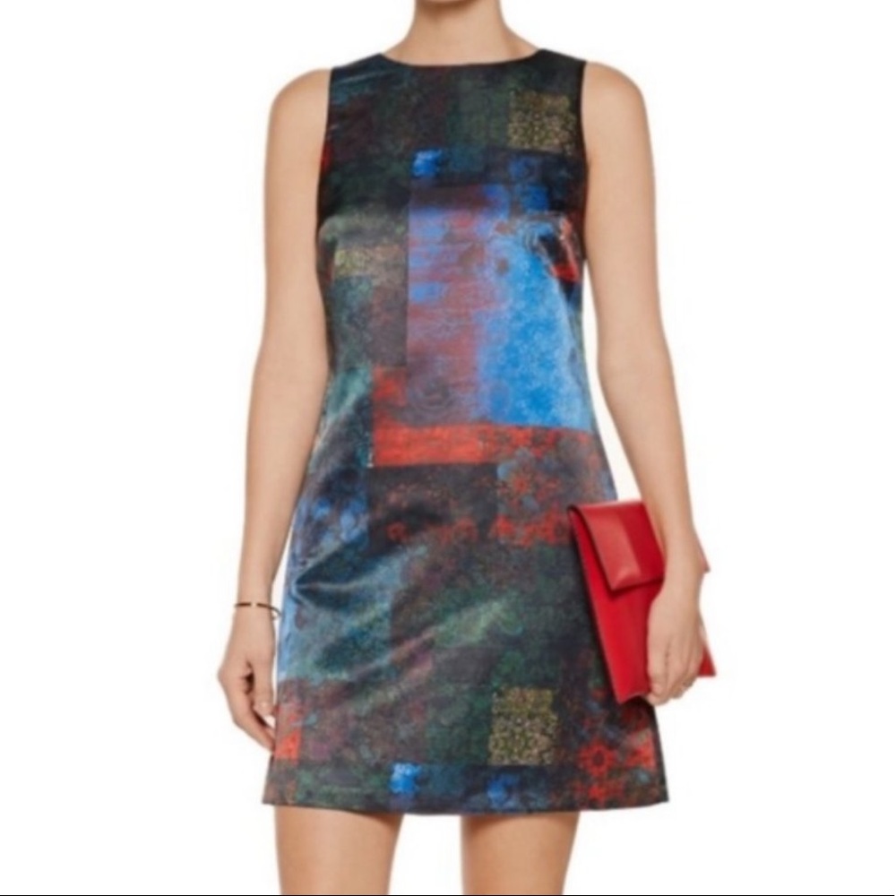 Alice + Olivia Clyde A-Line Shift Patchwork Dress… - image 3
